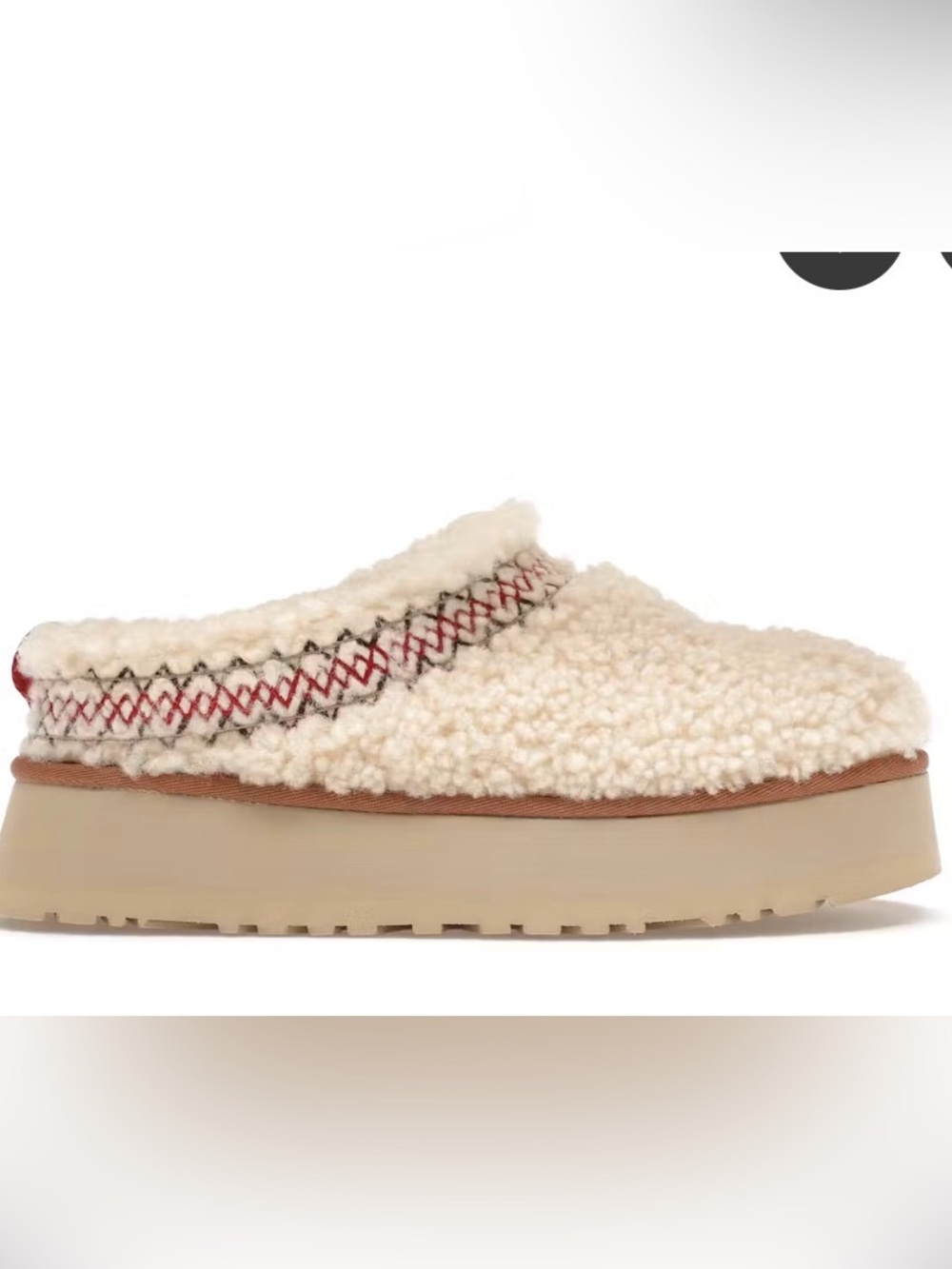 UGG Women’s Tazz Heritage Braid Sherpa Slip-On Platform Clog